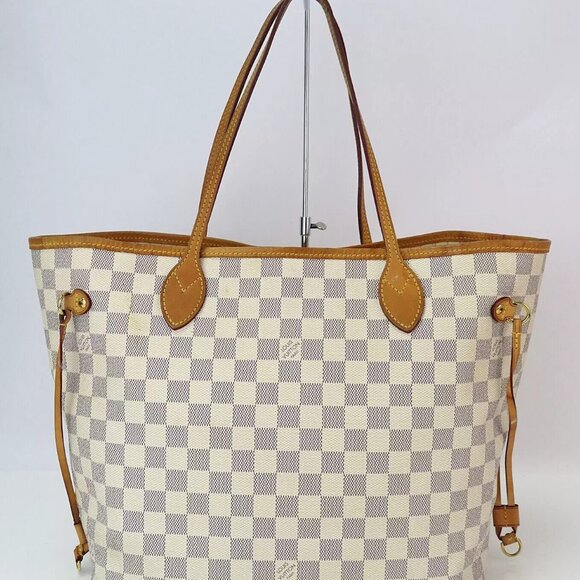 Authentic LOUIS VUITTON Neverfull MM Damier Azur Tote Bag - Picture 5 of 15